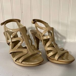 Naturalizer Danya Nude Patent Leather Sandal, 6